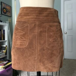 free people modern love suede skirt